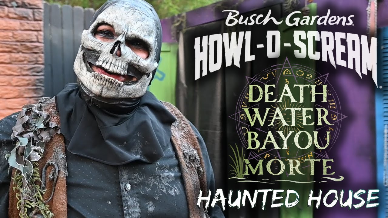 Busch Gardens Williamsburg Howl-O-Scream DEATH WATER BAYOU MORTE HAUNTED HOUSE Walkthrough