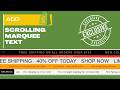 Shopify Scrolling Marquee Text | How To Add Ticker Tape Animation in Announcement Bar Custom Code