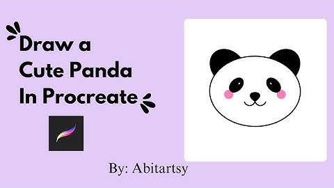 Cute Panda face🐼 in Procreate | Drawing Tutorial in Urdu for Beginners 