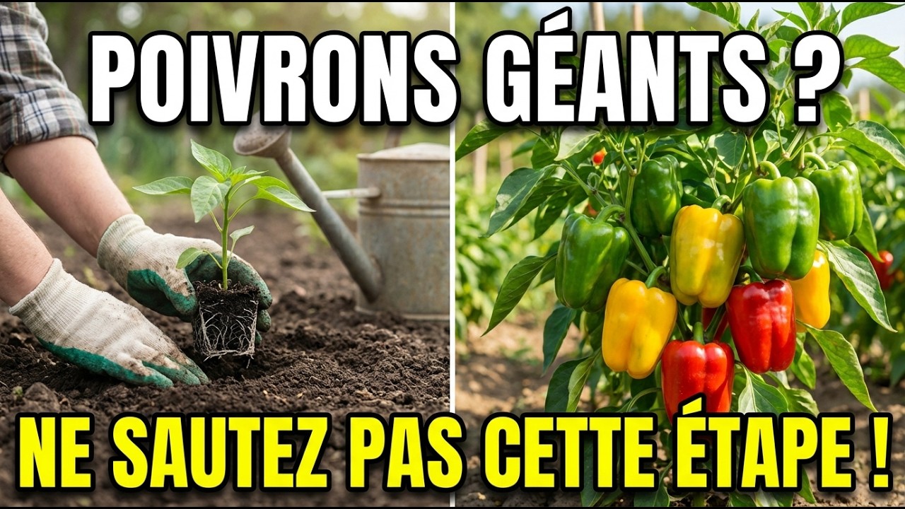 Ne plantez jamais de poivrons sans ça ! Faites ceci pour des fruits énormes et des poivrons GÉANTS.