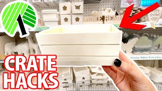 Why everyone is buying WOOD CRATES from the Dollar Store! (HIGH-END HACKS!)