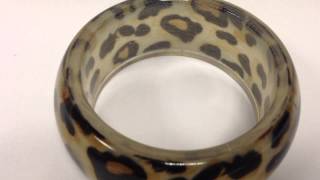 Faded Leopard Print Brown Colour Funky Chunky Bangle