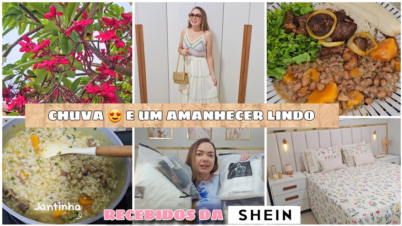 CHOVEU 🙌 RECEBIDOS DA SHEIN ✨️ ALMOÇO E JANTA 😋