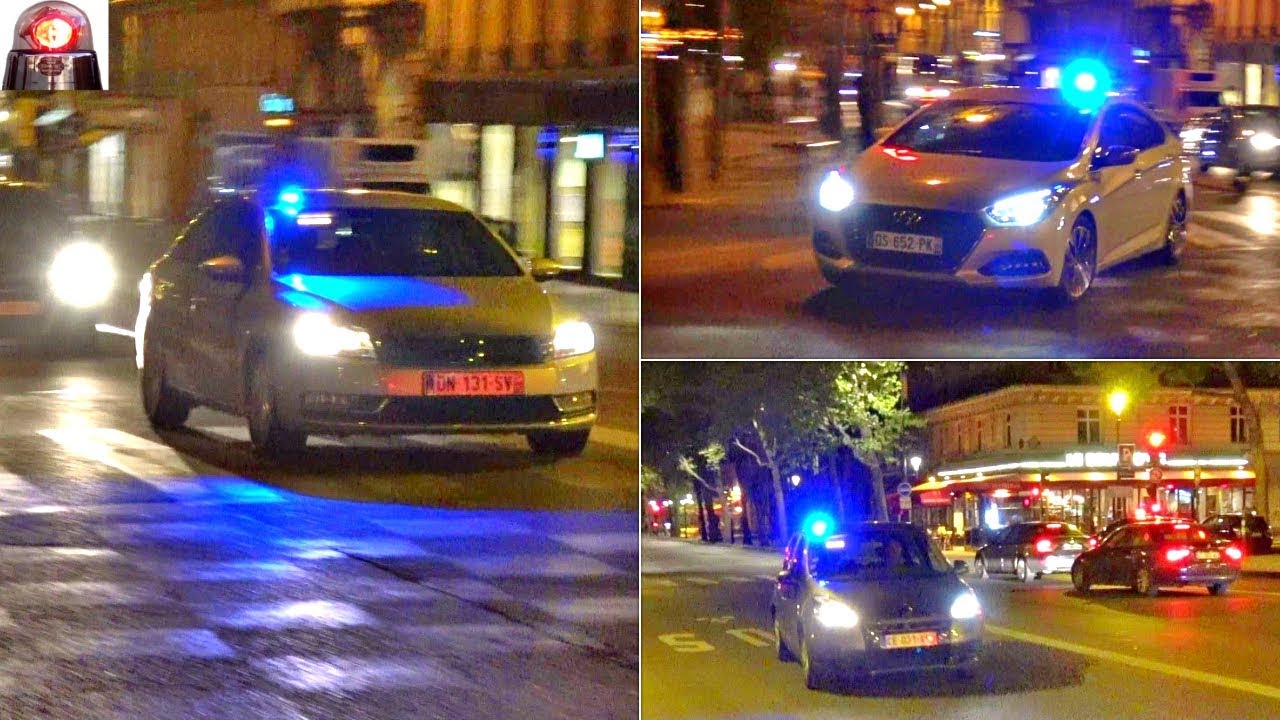Voitures de police banalisées Compilation sirènes // Unmarked Police Cars Responding