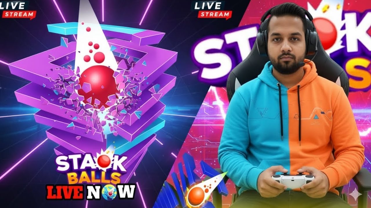 Live Stack Ball 3D Highest⚽️ Score Challenges🎮 