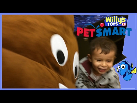 kid-checks-out-out-the-fish-turtles-frogs-and-cat-at-pet-smart-giant-poop-emoji---willys-toys