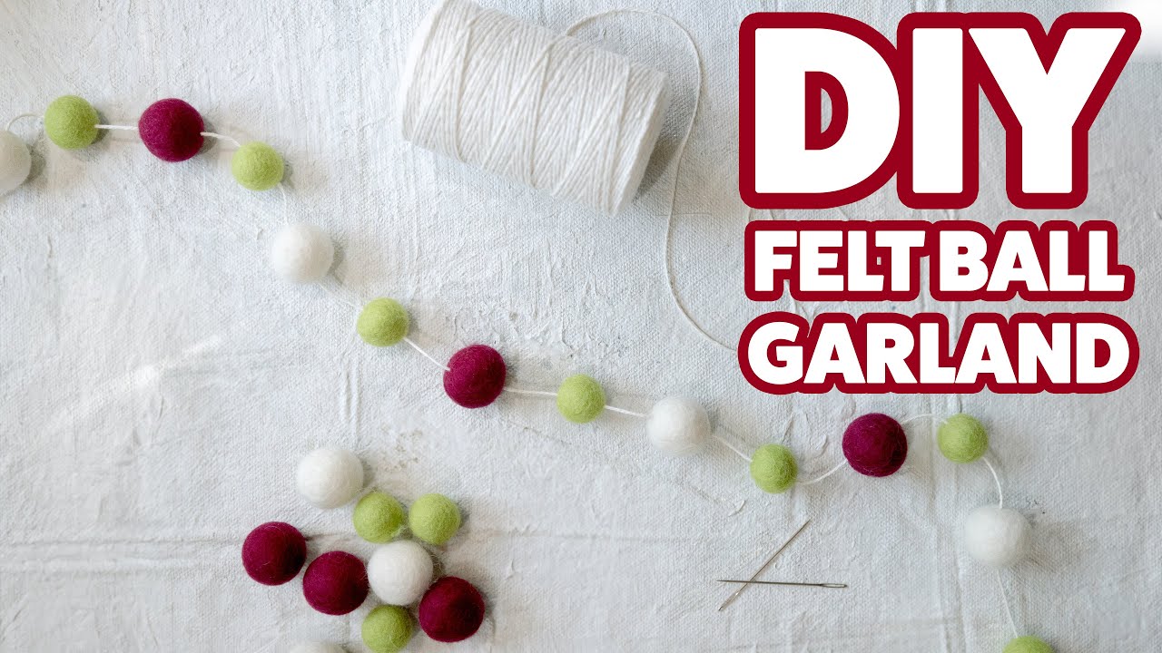 How To Make Felted Balls  Felt diy, Felt crafts, Felt ball crafts