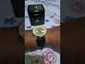 relogio seculus masculino dourado LONG LIFE com pulseira preta e com calendário