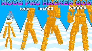 NOOB VS PRO VS HACKER VS GOD  in Big Man Run