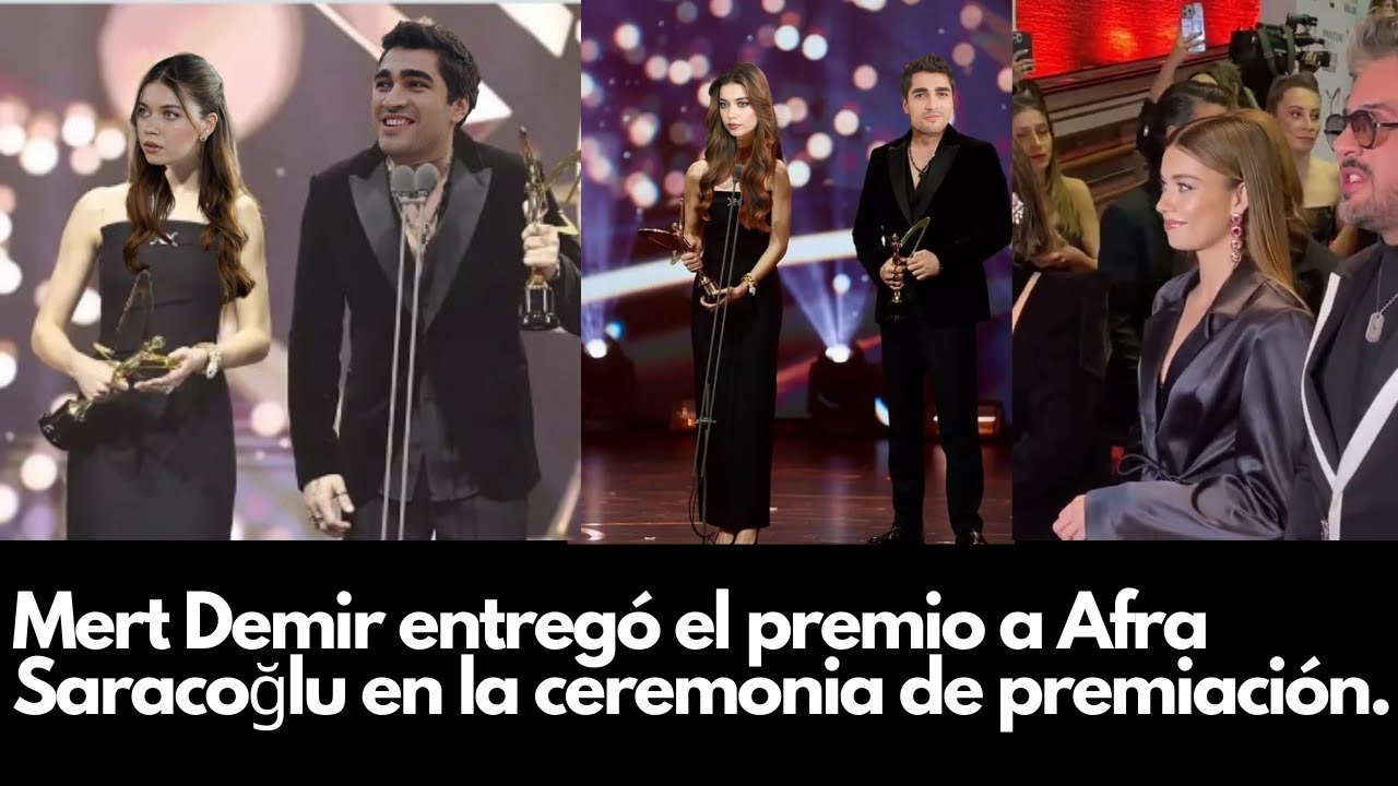 На церемонии награждения Мерт Демир вручил награду Афре Сараджоглу.