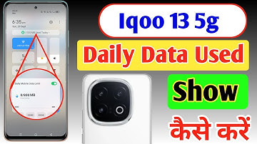 iqoo 13 5g Enable daily data Used | iqoo 13 5g Enable Data Usage Notification Bar