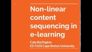Non-linear Content Sequencing in E-learning