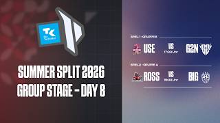 Prime League - 1. Liga SUMMER Split 2026 | Group Stage Day 8 | USE vs G2N // ROSS vs BIG | TK PRM