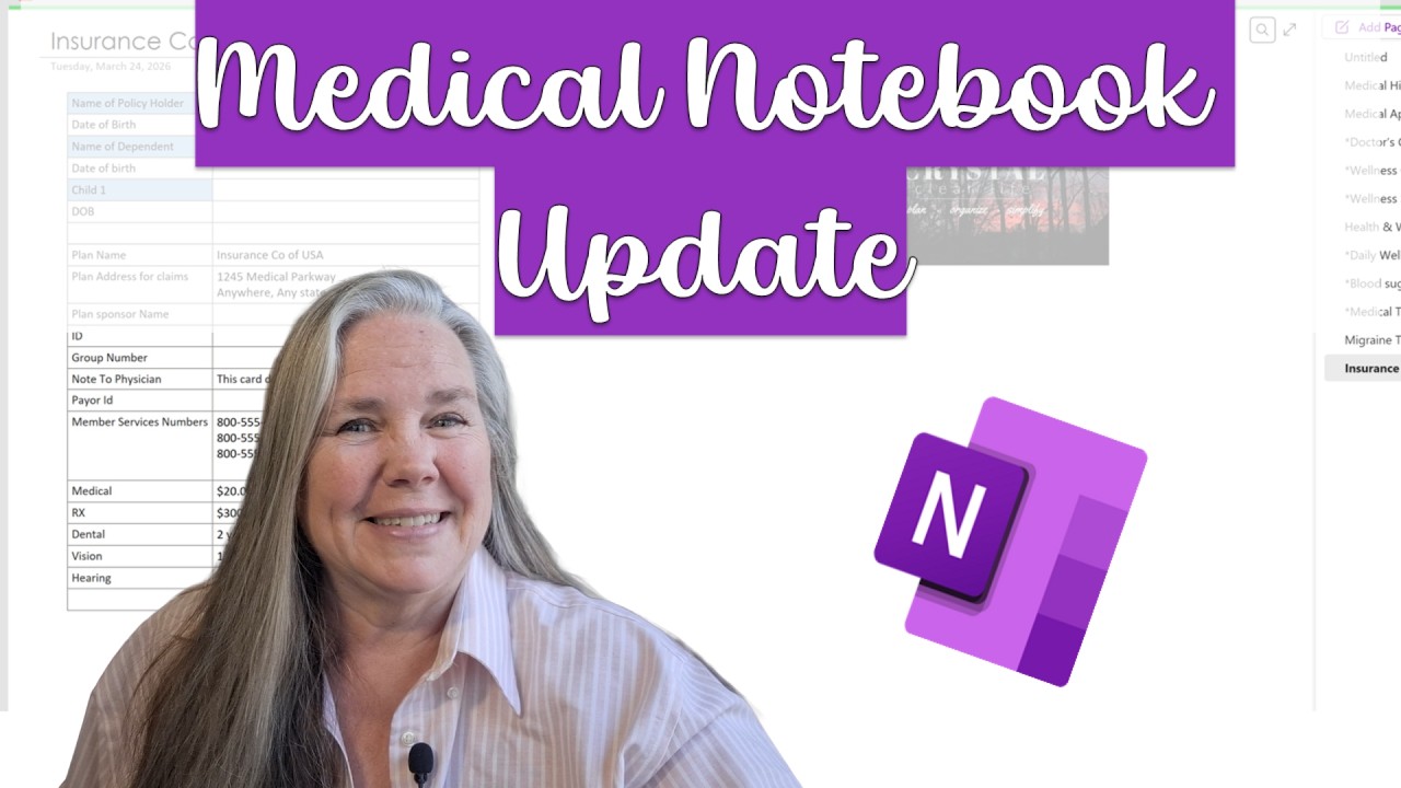 Medical Coding Onenote Medical Notebook Update - Insurance Card in OneNote - YouTube