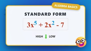 Standard Form of Polynomials: Arranging in Descending Order | Algebra Basics