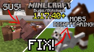 Minecraft Bugs&Glitches 1.17.41! (SUS Villagers,Despawning MOBS Easy FIX & MORE)