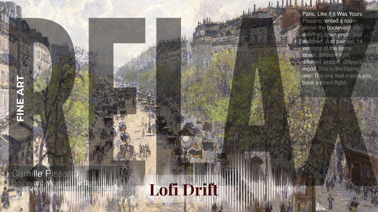 Relax - Lofi Drift with Fine Art | Pissarro · Boulevard Montmartre Spring & others
