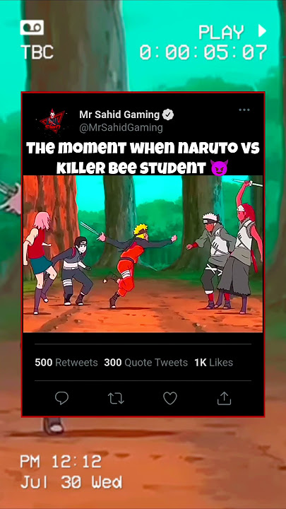 The moment when naruto vs killer bee student 😈 || #naruto