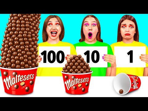 تحدي 100 طبقة من الطعام | معركة الغذاء الملحمية