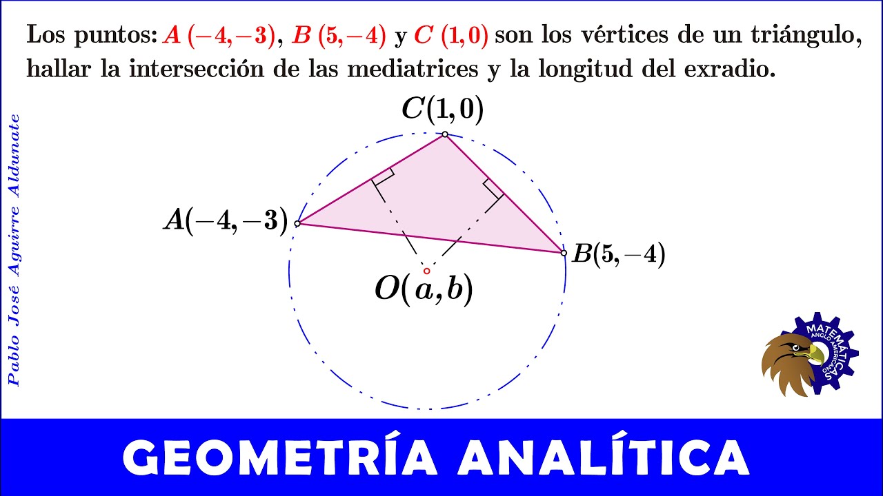 Circuncentro (3 de 3: Hallando la intersección de las mediatrices de un triángulo)