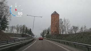 Early Spring Highway Drive Winter Still Lingers