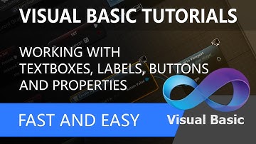 Visual Basic - Tutorial 1 - Working with textbox, labels, buttons and properties.
