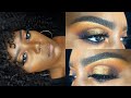 Brown and Gold Halo Eyeshadow Tutorial | ft. Morphe ‘9D’ Eyeshadow Palette | WOC