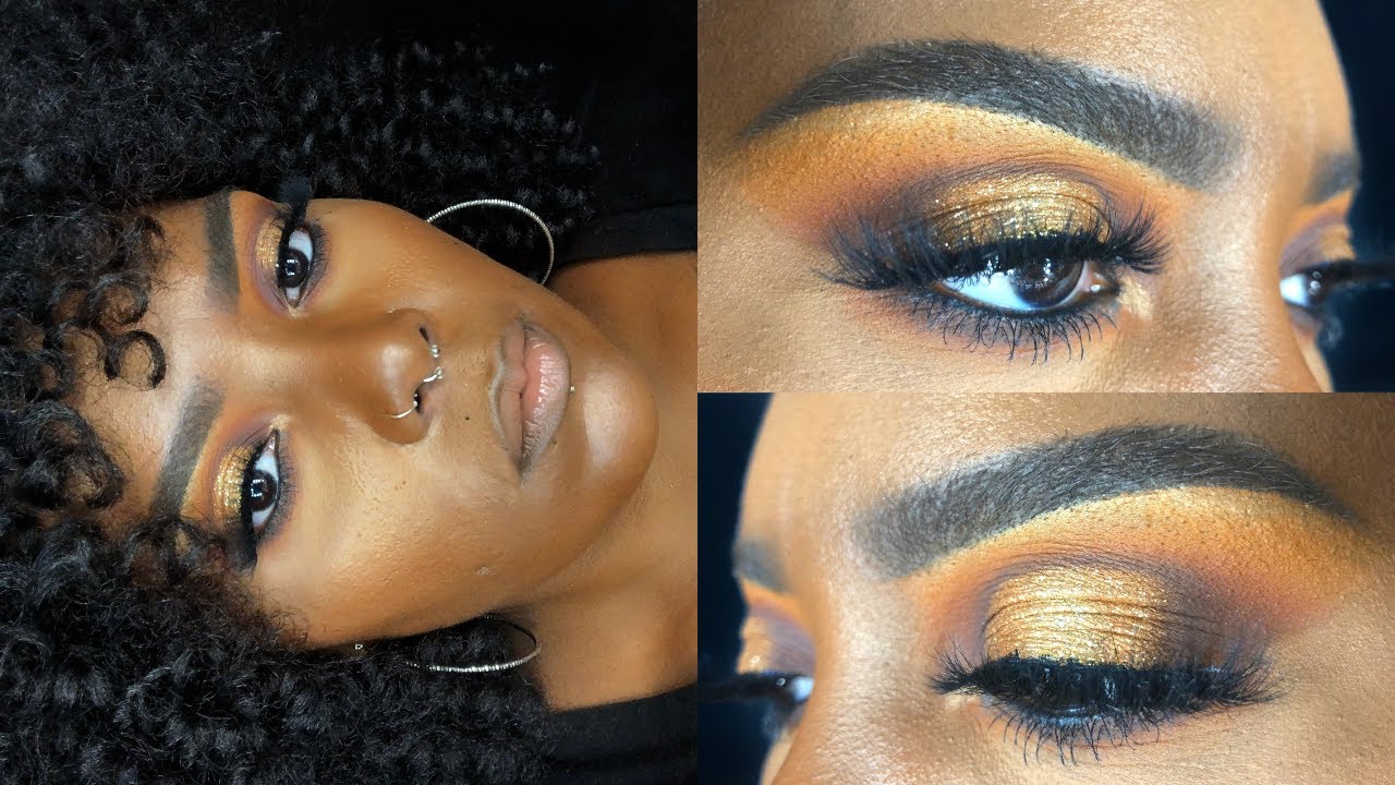 Brown and Gold Halo Eyeshadow Tutorial | ft. Morphe ‘9D’ Eyeshadow Palette | WOC