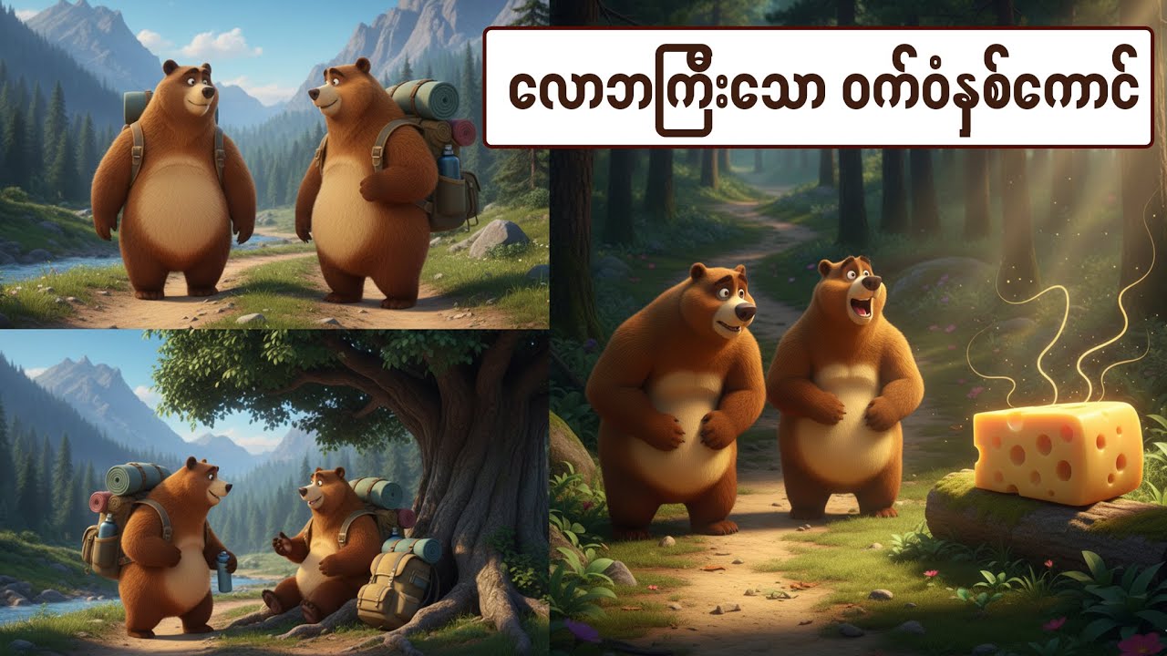 လောဘကြီးသော ဝက်ဝံနှစ်ကောင်