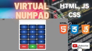 Virtual NumPad With HTML CSS JS | How o Get On Screen Num-Pad | Add Numpad in Project.