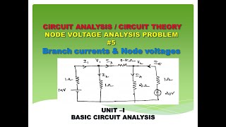 Nodal analysis problem 5 | Node voltage method solved problem | Circuit analysis | Circuit theory
