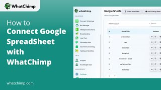 How to Connect Google Spreadsheet with WhatChimp