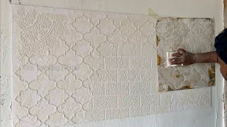 New latest Modern wall texture Design making process || wall texture Designs by Om painting works 4,394 views 5 days ago 5 minutes, 48 seconds