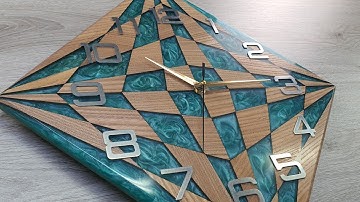 Wood and Epoxy Resin Clock | 3D Geometry DIY