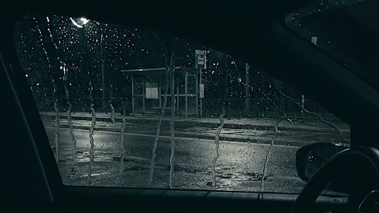 Driving Alone at Night Heavy Rain Ambience for Sleep ASMR | Solitude Journey Highway White Noise