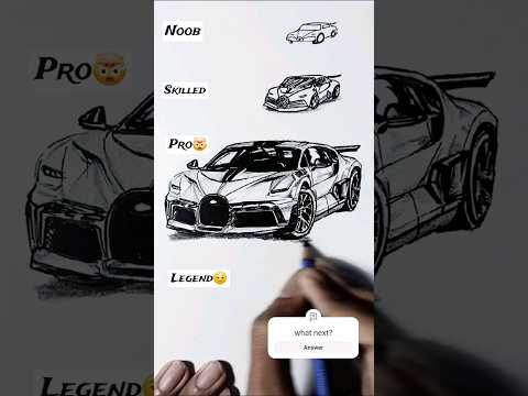 Draw Supercar Bugatti Divo Different Levels Drawing Shorts Car Bugatti Drawmin6art 