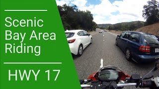 High speed lane splitting - Hwy 17 in a HURRY