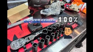 SOCKET SERIES - EPISODE 2 GENIUS TOOLS 1/2" Dr. Metric Semi-Deep Thin Wall Impact Socket Set DI-415M