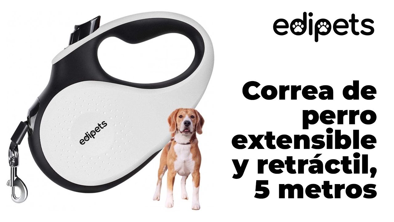 Correa de perro extensible y retráctil, 5 metros EDIPETS