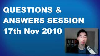 Q&A Session #7 - November 17th, 2010