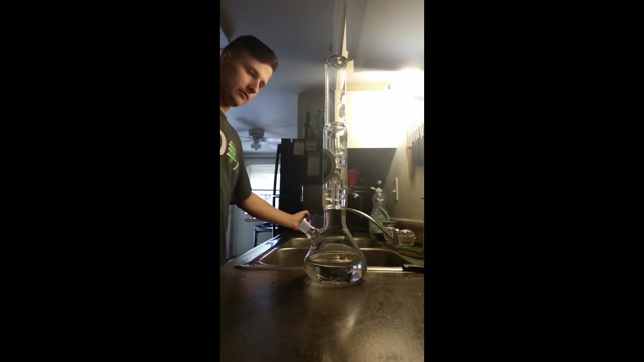 Science rules! How to fill your bong with built in perc(s)