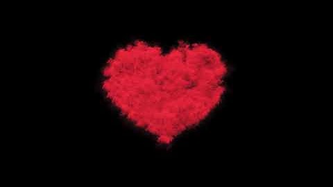 heart shape smoke loop animation - Download Stock Footage