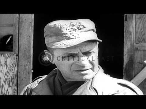 General Matthew Ridgway takes over from General MacArthur in Korea. HD Stock Footage