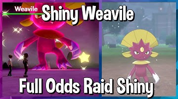 Full Odds Raid Shiny Weavile!!! || Pokemon Sword and Shield Shiny Hunts