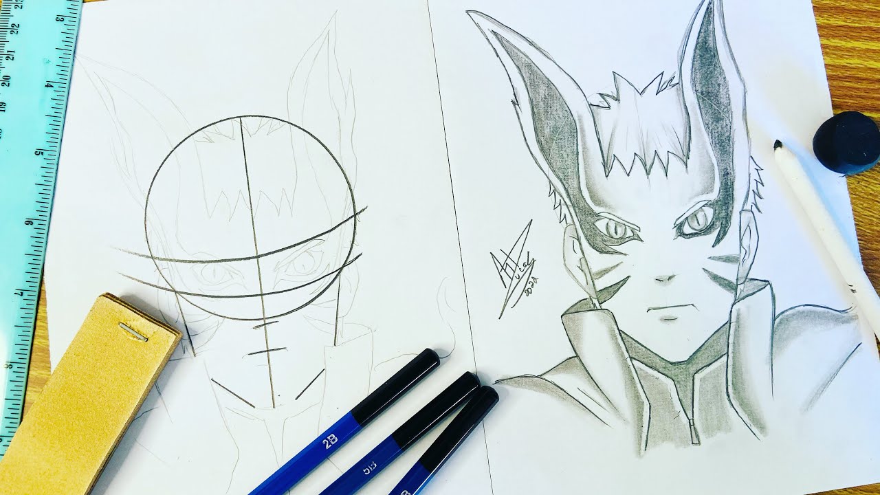 Como Desenhar BORUTO e NARUTO Usando Apenas UM lapis, Curso de Desenho:   Desenhando Boruto e Naruto Modo Rikudo  Usando apenas Um Lapís #Boruto #Naruto #Desenho #Anime #Mangá, By  Dicartoon