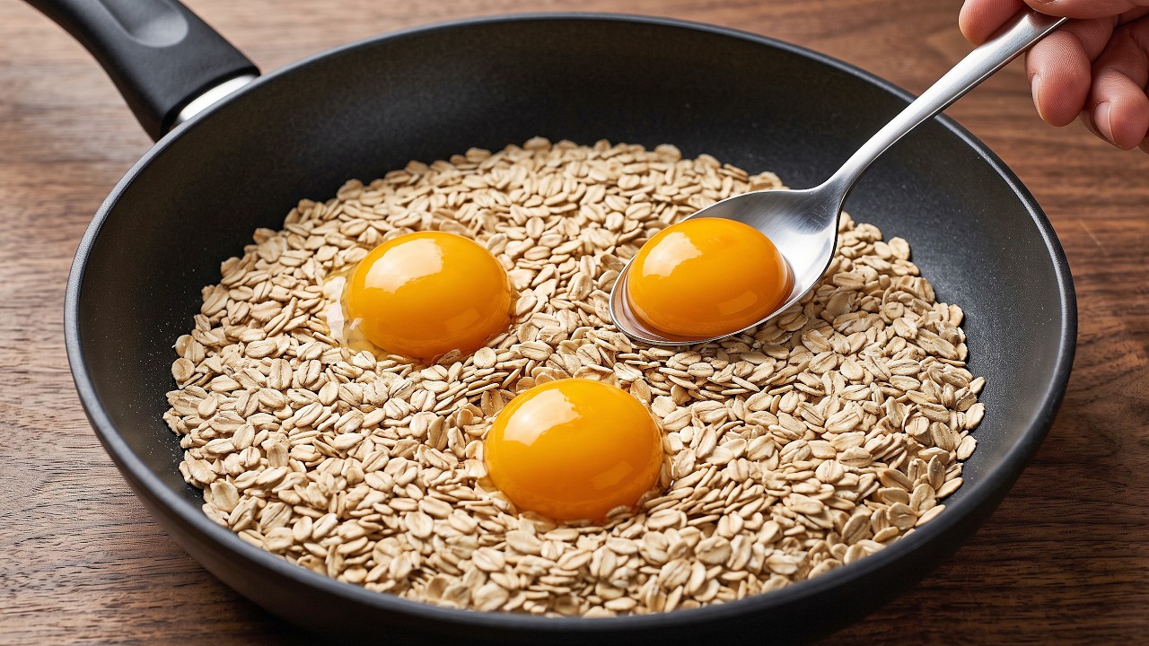 Delicious Oats with Eggs Tastes Better Than Meat! Easy and Quick Recipe!
