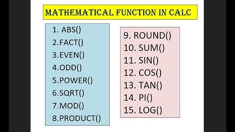 mathematical function in calc | all mathematical formulas libre calc | clal ke sabi mathe ke formula
