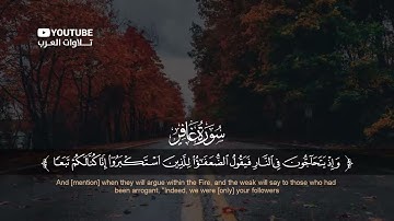 سورة غافر كاملة / مكتوبة/ سعد ازويت/ قران كريم بصوت جميل جدا جدا مؤثر هادي