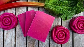 Rhubarb Soap Recipe (INTENSE Natural Colorant)