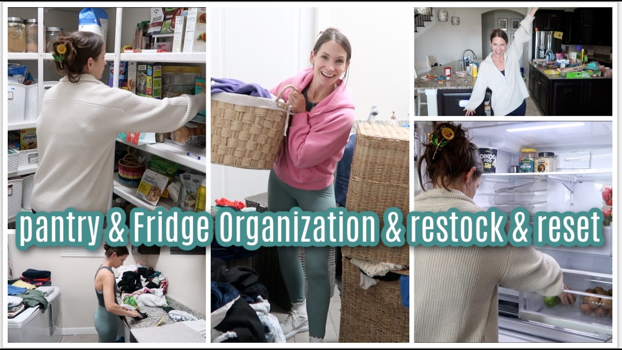 Fridge & Pantry Organization + Laundry Home Reset! Homemaking Motivation + Clean With Me & Mom Life